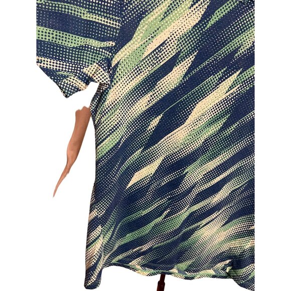 Nike Running Dry Fit Large Top Reflection Blue Green Athletic Sports SU170812NIG - Picture 3 of 11